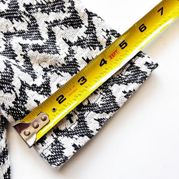 Anthropologie Postmark Sz S B&W Tunic Mid Mod 60s/70s Style Dress Vegan Leather - Picture 9 of 11